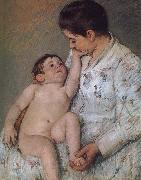 Mary Cassatt Baby-s touching oil painting on canvas